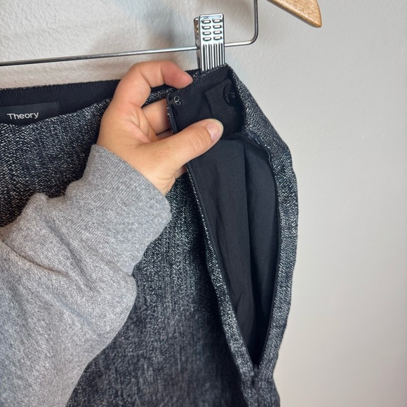 NWT Theory High Rise Mini Skirt in Navy Multi Herring Melange Brand New - Picture 11 of 13